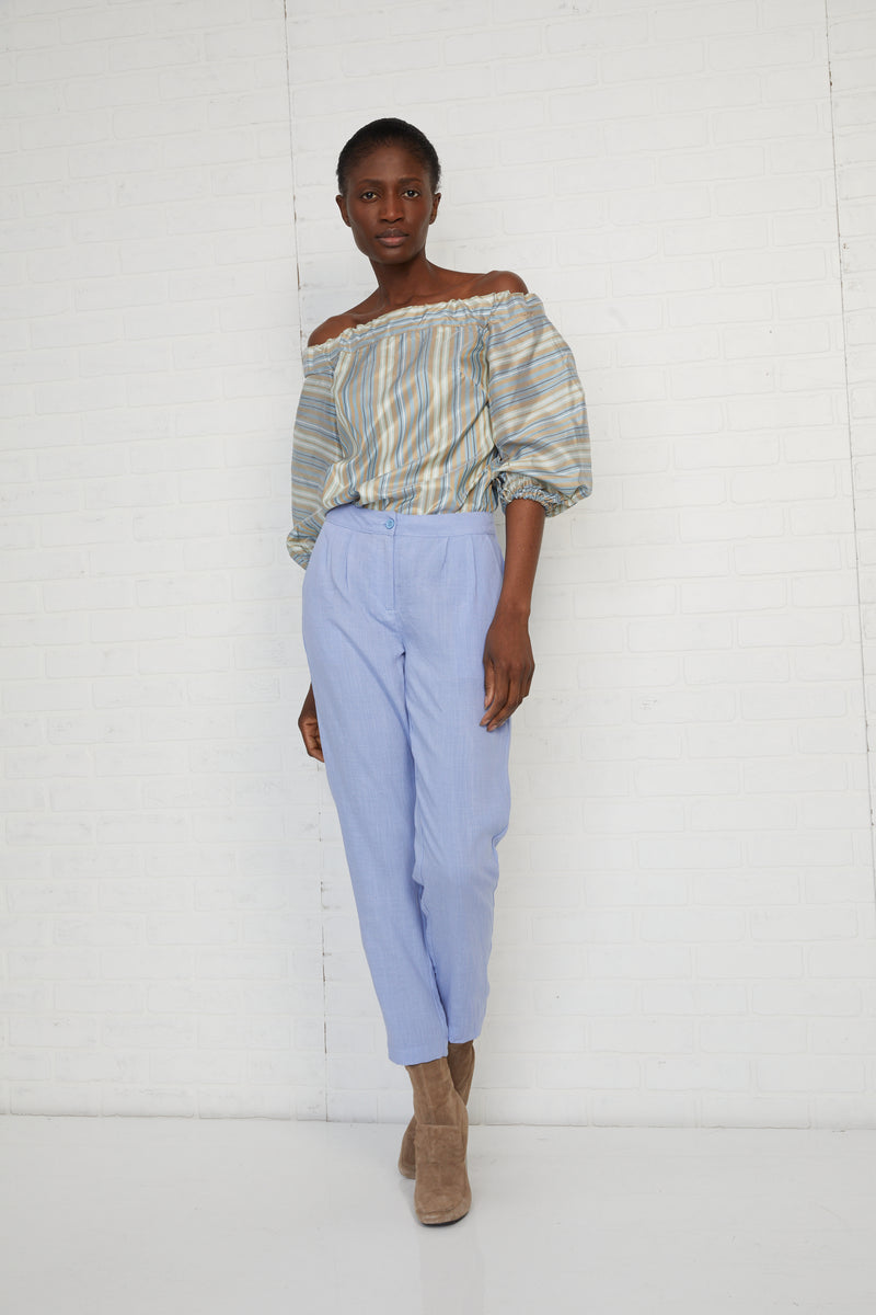 choko's blue Linen pants