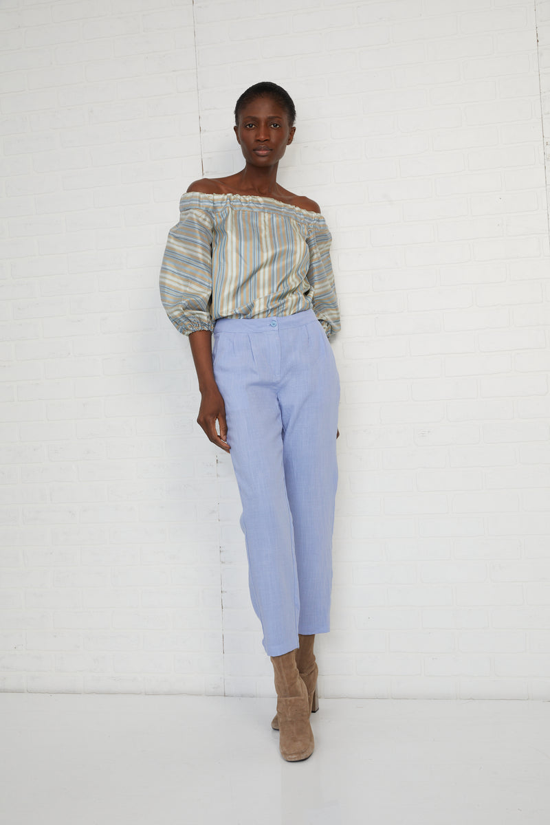 choko's blue Linen pants