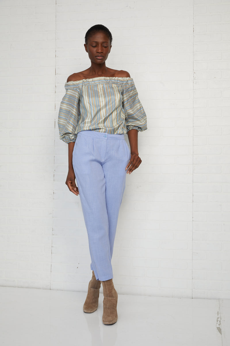 choko's blue Linen pants