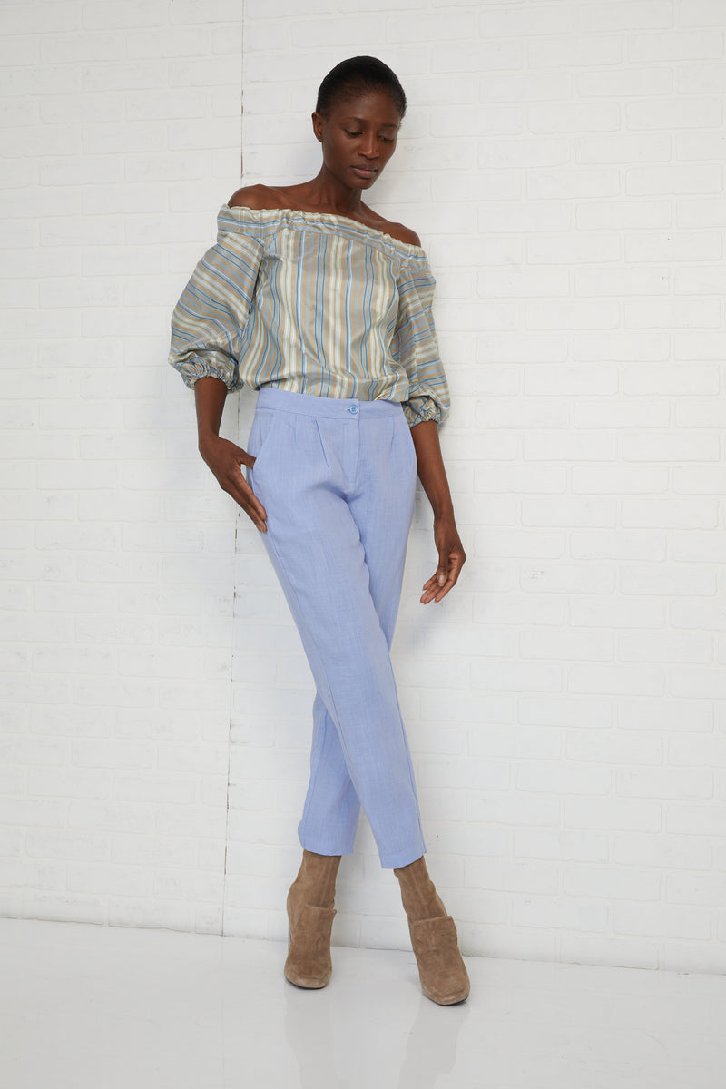 choko's blue Linen pants