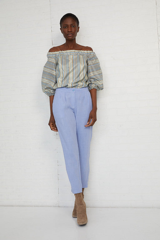 choko's blue Linen pants